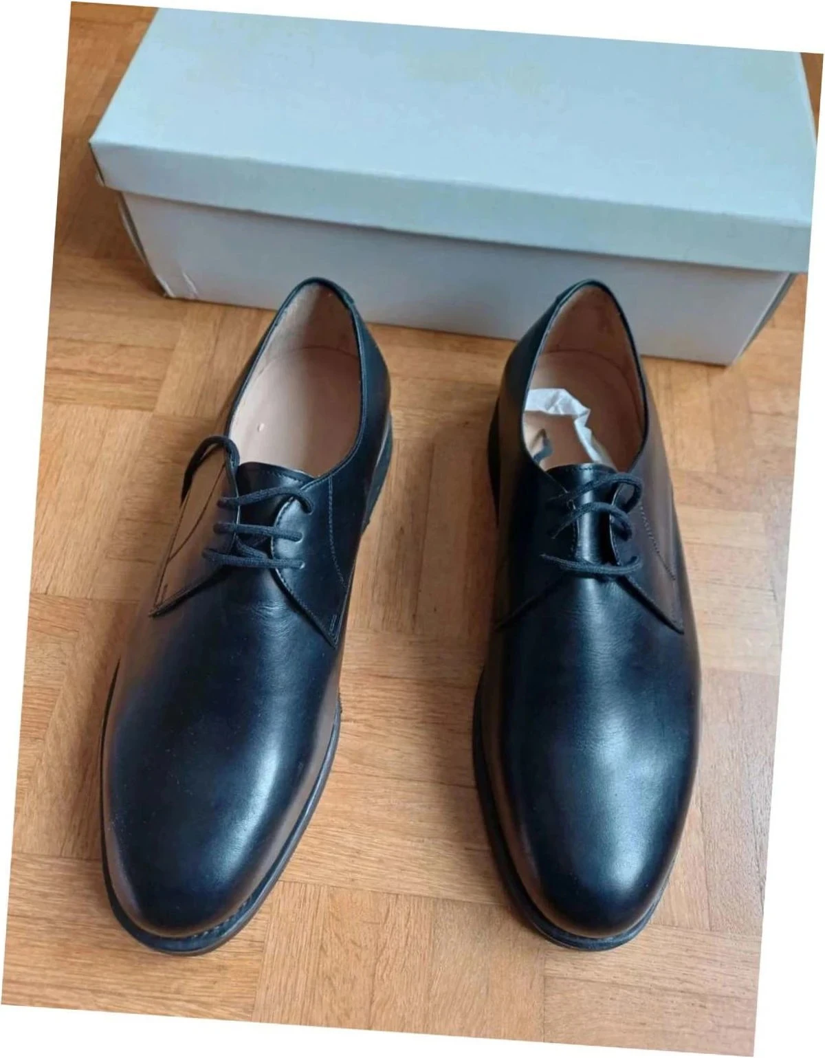 Chaussures de ville homme cuir noir Meermin T44 neuves avec boîte